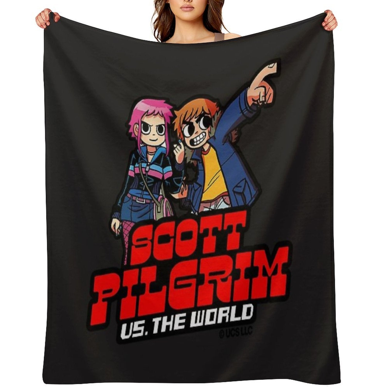 Scott Pilgrim Vs The World Cartoonish. Birthday Party Gifts. Officially Licensed Merch. All-season Throw Blanket