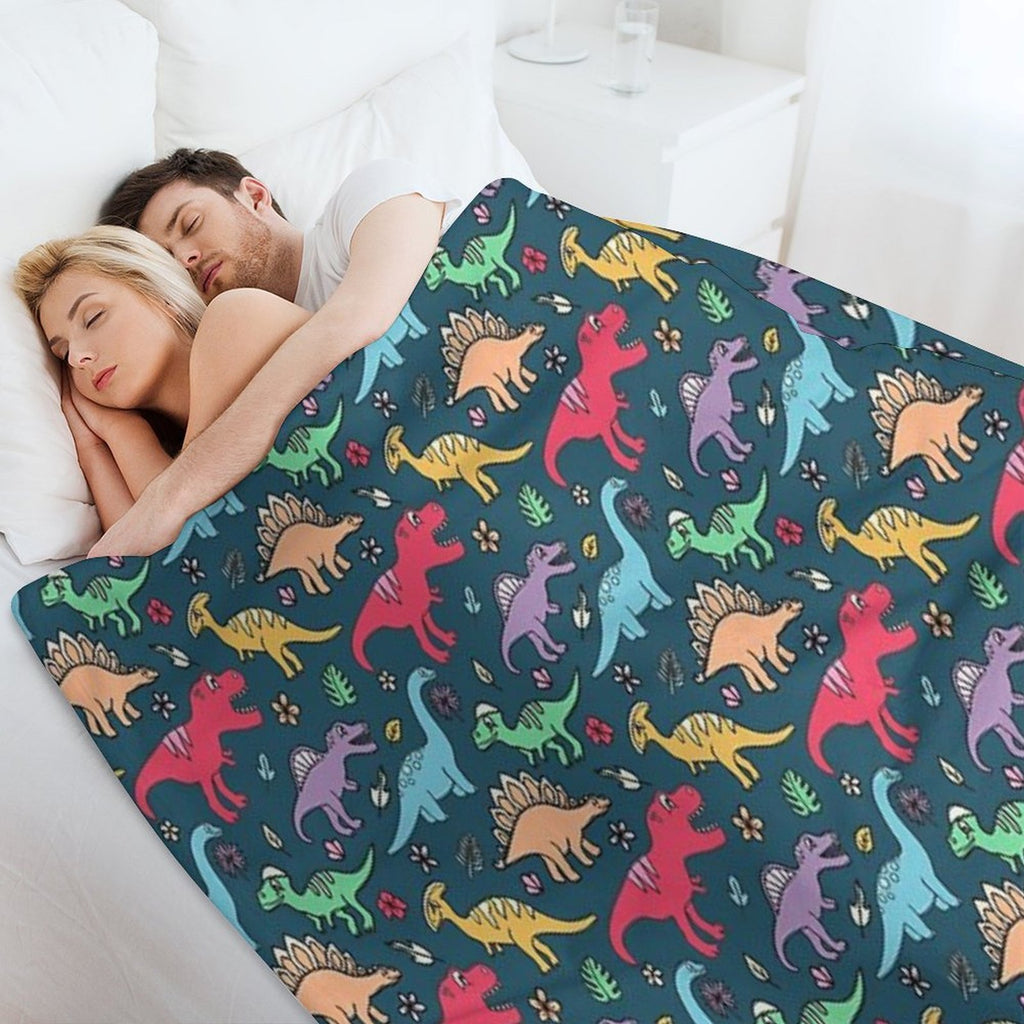Dino Party - Dinosaur Pattern Multi-functional Throw Blanket