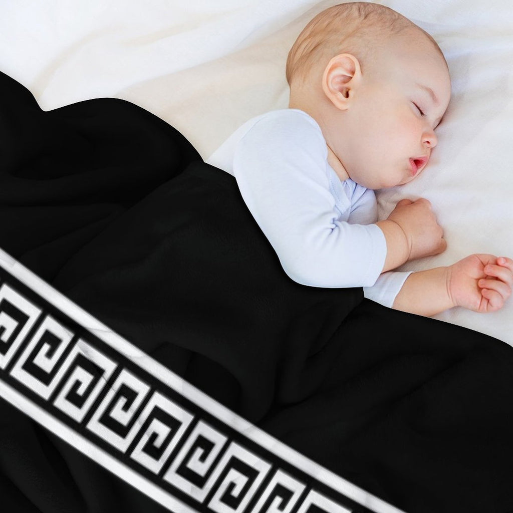 Greek Geometric Pattern Wrinkle-free Throw Blanket