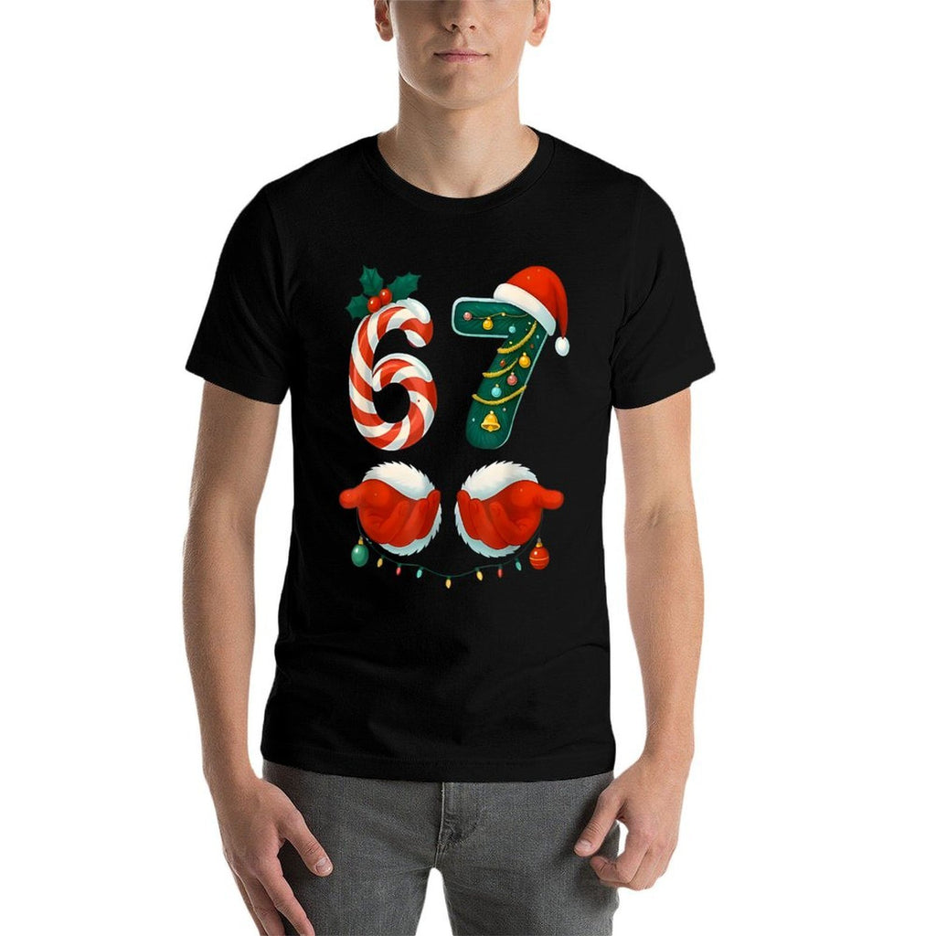 67 Meme Six Seven for Kids Women Men Boys Girls Christmas  Slim-fit Cut T-Shirt