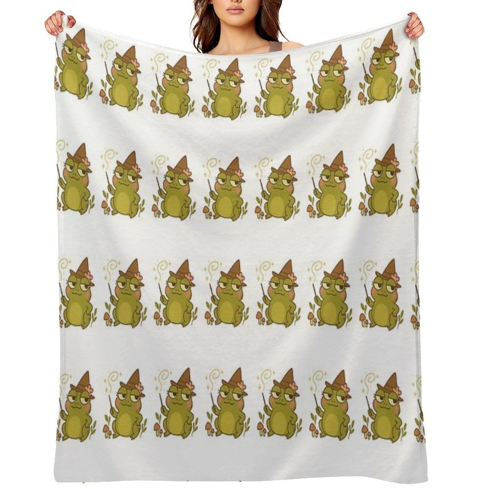 Twigs Frog Compact Throw Blanket