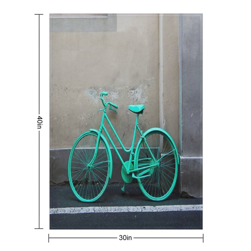 Green Cycle Wrinkle-free Throw Blanket