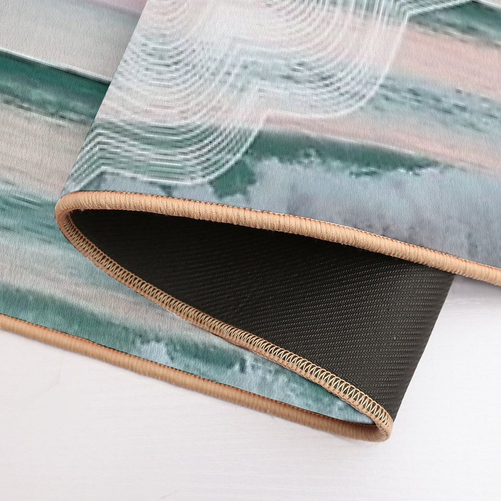 Seashell Surf Mandala  Long-Lasting Bath Mat