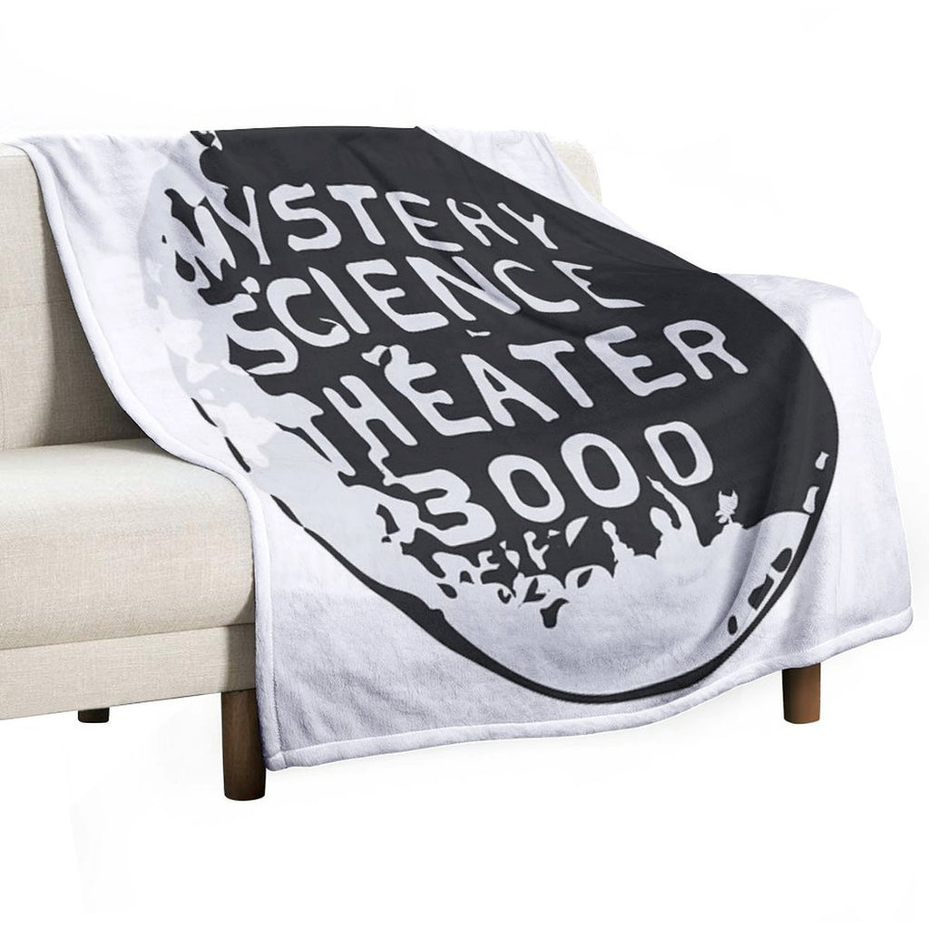 MST3K Silhouette Within Globe Velvety-soft Throw Blanket