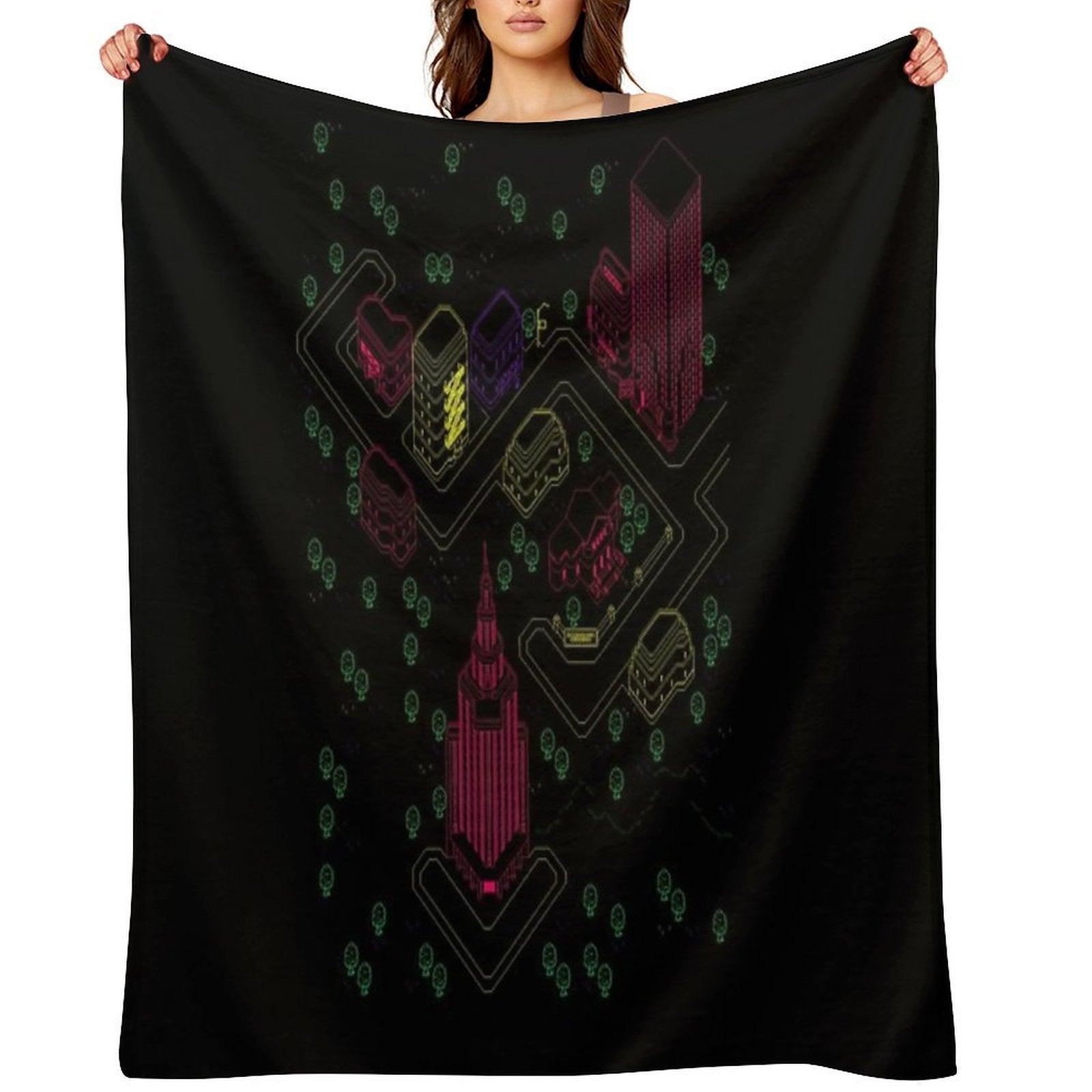 Earthbound - Moonside Full Map Gift-ready Throw Blanket