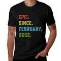 Epic Since February 2002 22nd Birthday Gift 22 Years Old  Graphic-printed T-Shirt