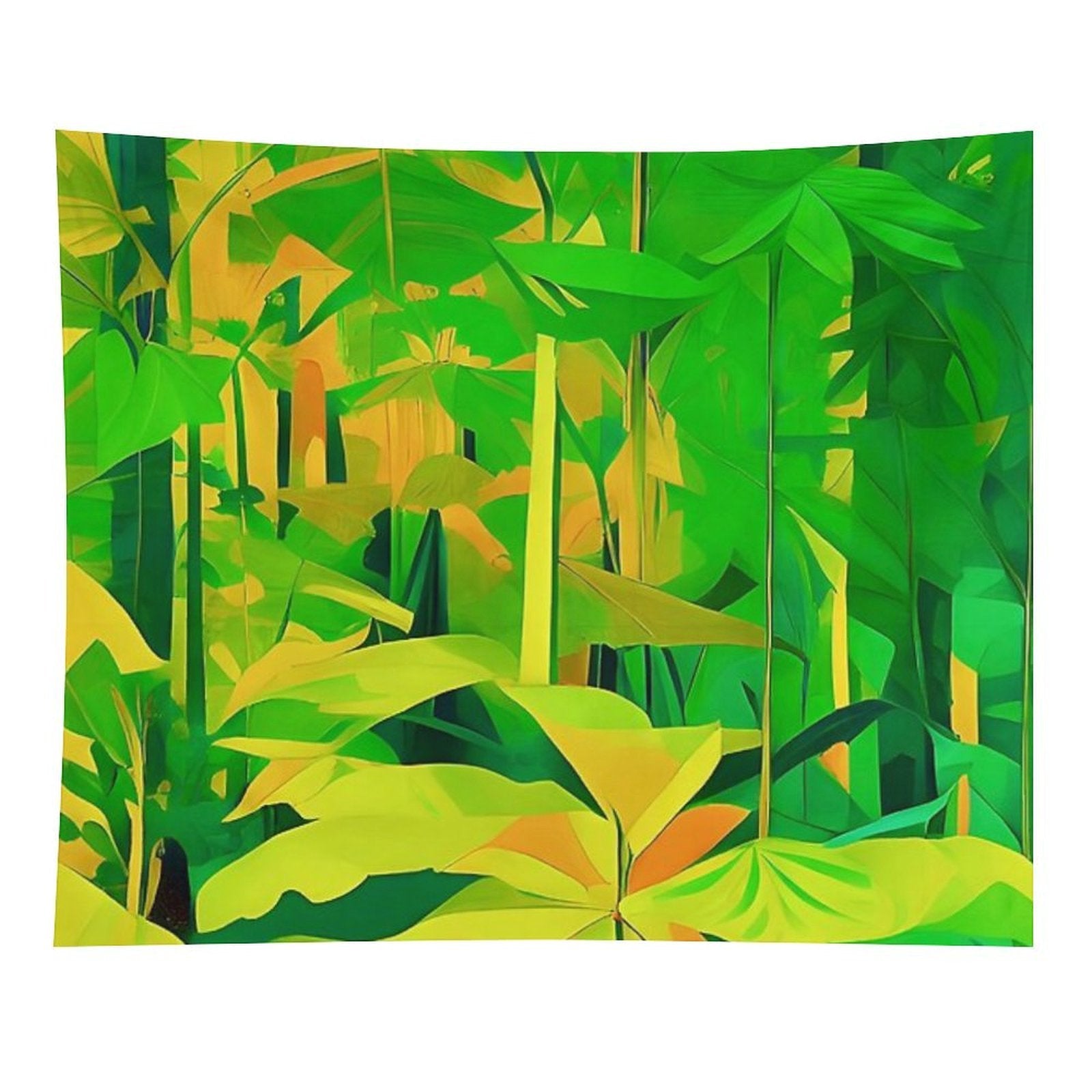 Lush Tropical Foliage Tapestry