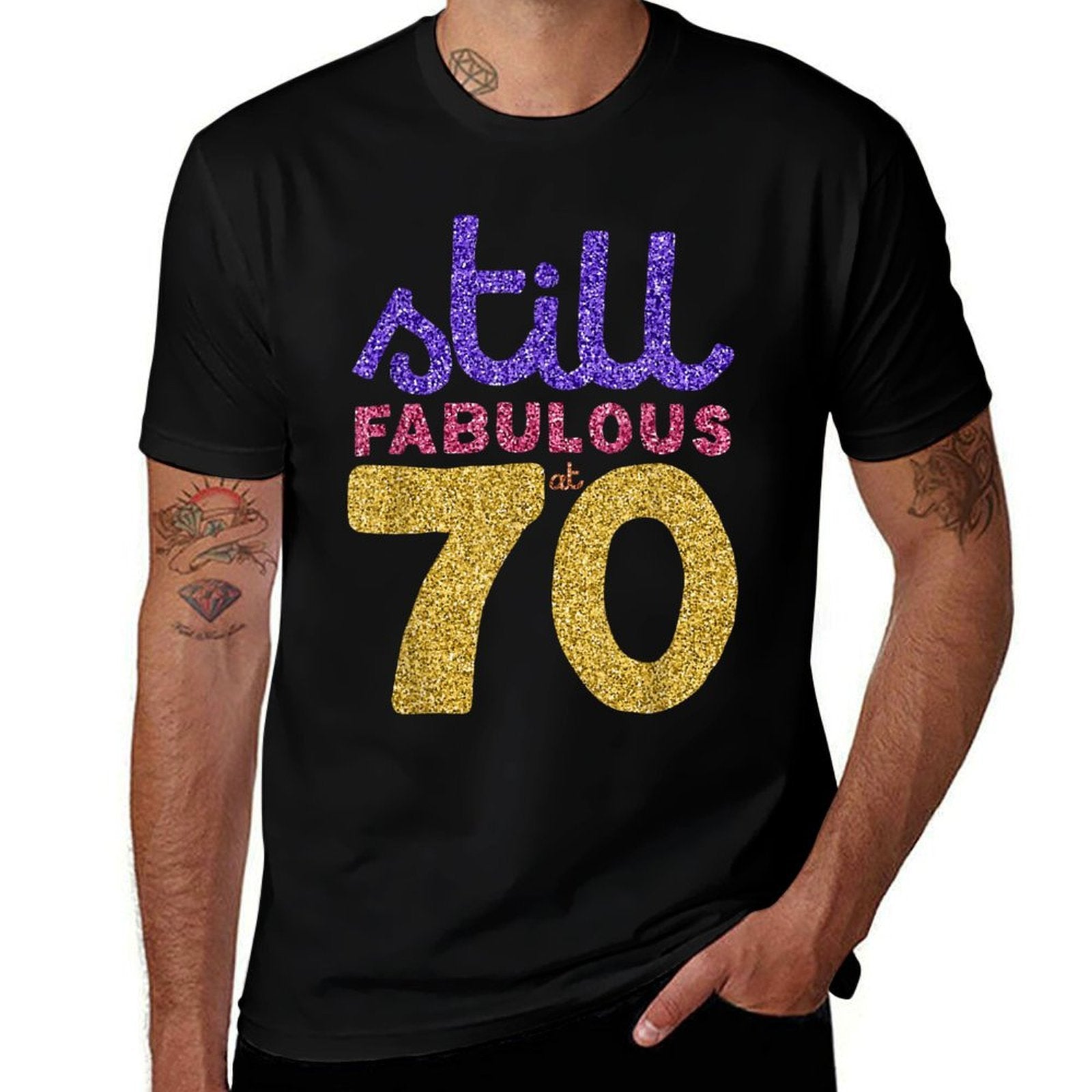 70th Birthday Funny 70 Year Old Gift Tshirt Men Womens  Trendy Pattern T-Shirt