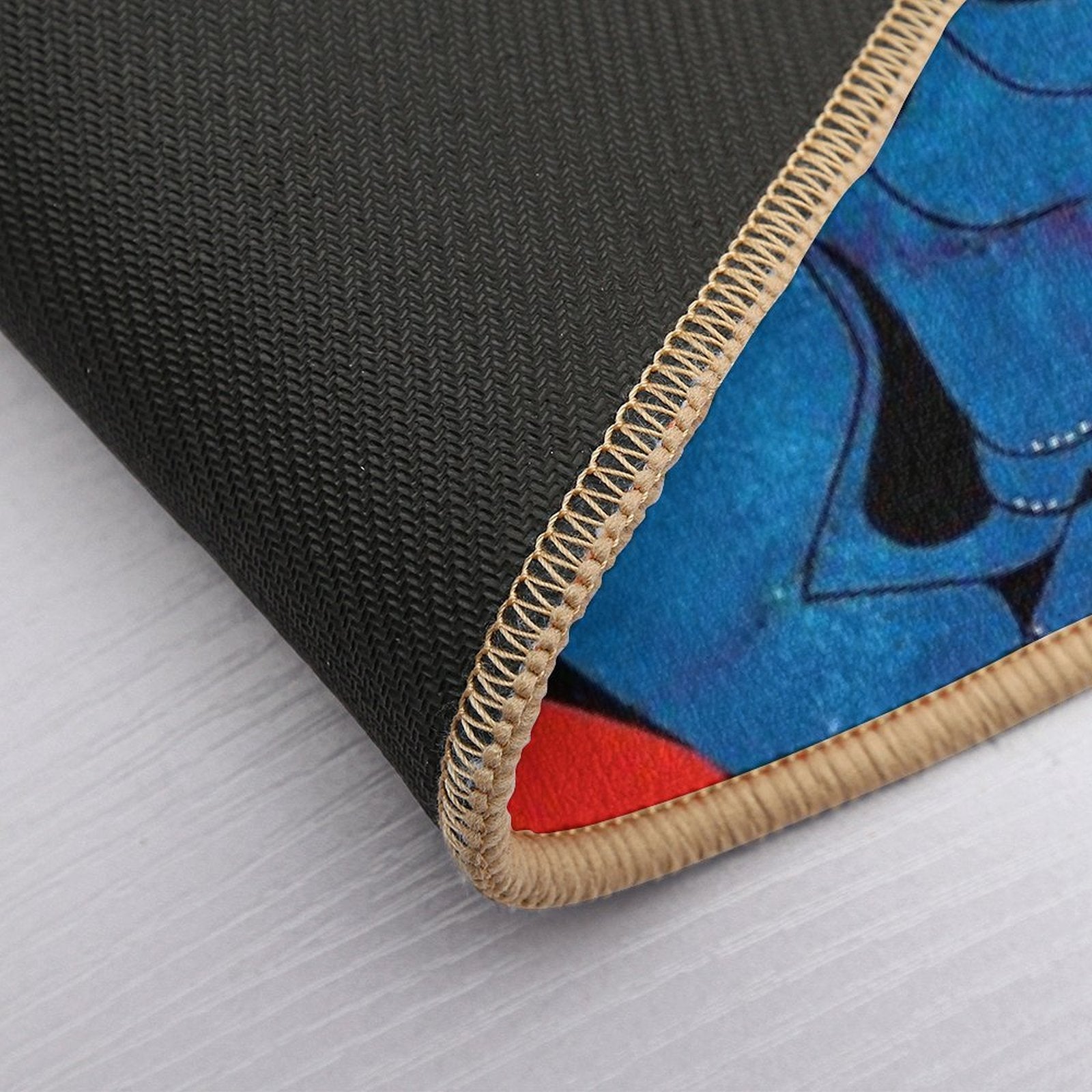 Joan Miro Red Shapes on Blue  Dirt-Trapping Bath Mat