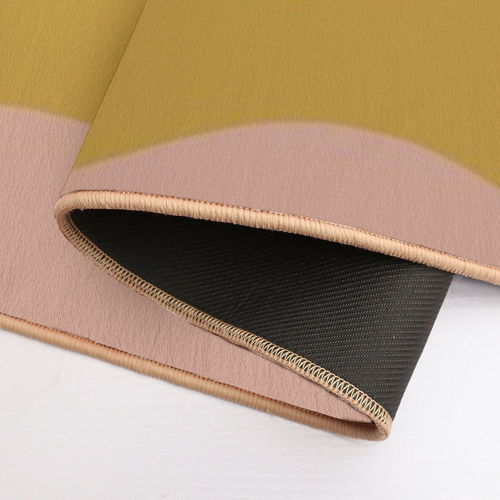 Retro Waves Minimalist Pattern Rust, Blush Pink, Gray, Navy Blue, And Mustard Gold  Dirt-Trapping Bath Mat