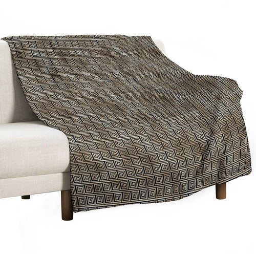 Art Deco Gold And Obsidian Cubed Pattern #1 Premium Throw Blanket