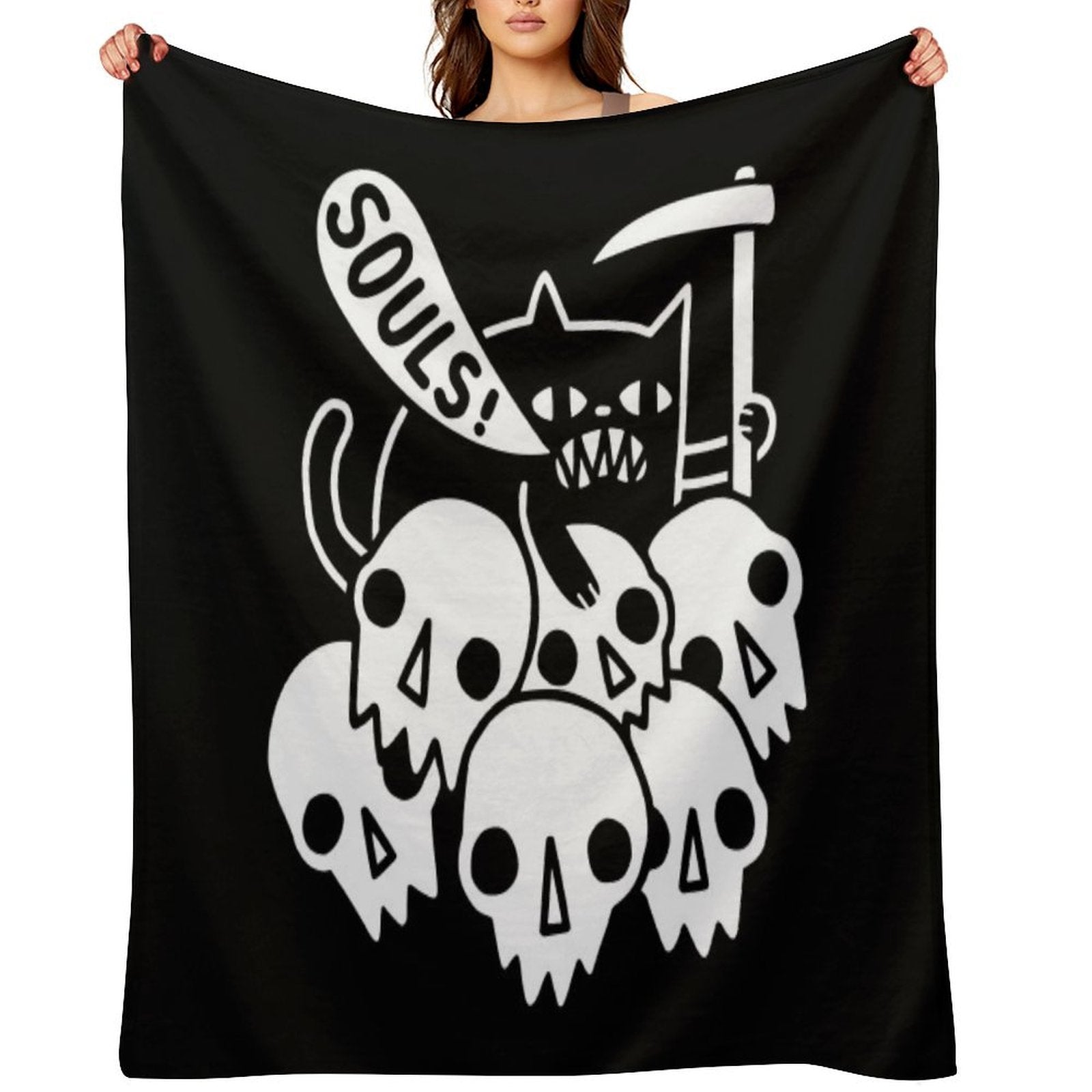 Cat Got Your Soul Multi-functional Throw Blanket