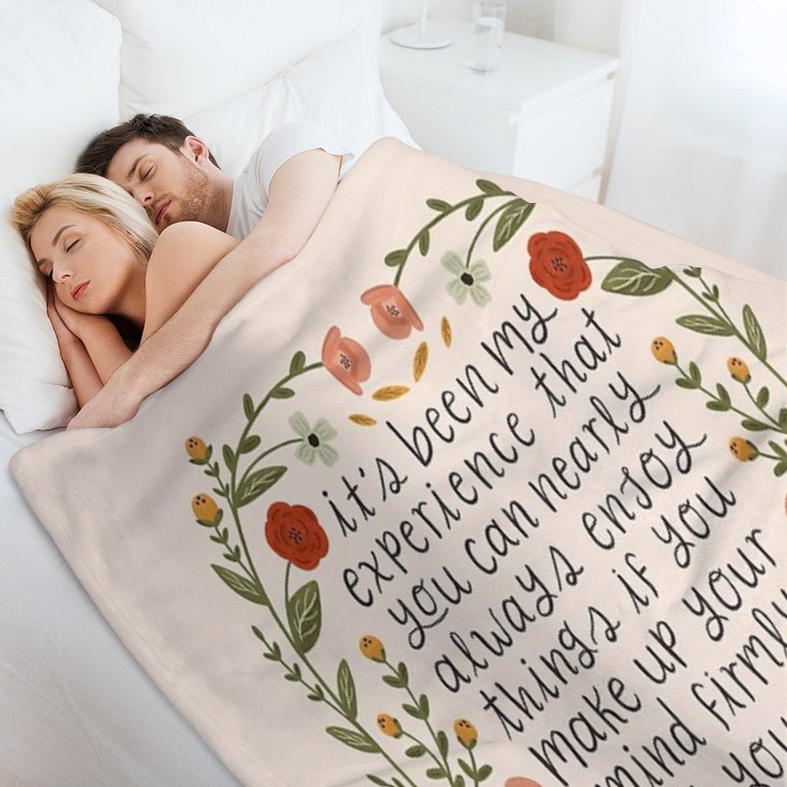 Anne of Green Gables Enjoy Things Quote Plush Throw Blanket