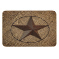 Rustic Western Country Burlap Star  Versatile Bath Mat