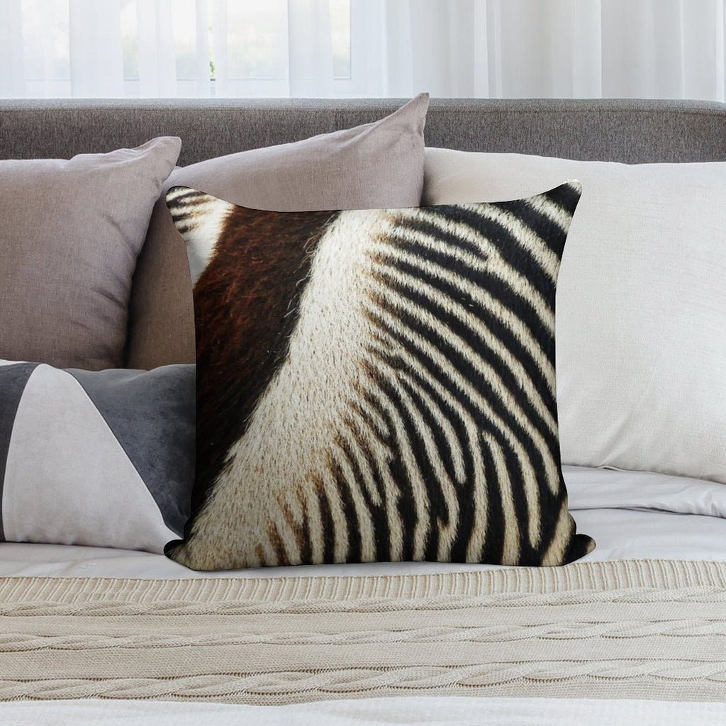 Zebra Caboose Soft Multiple Sizes Throw Pillow
