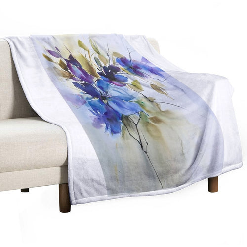 Beauty in Blue Eco-conscious Throw Blanket