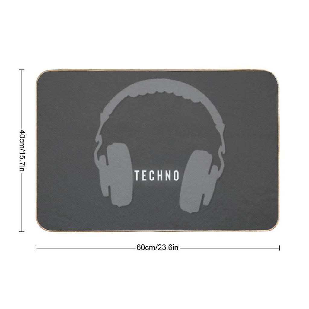 Techno Music  High-Traffic Bath Mat