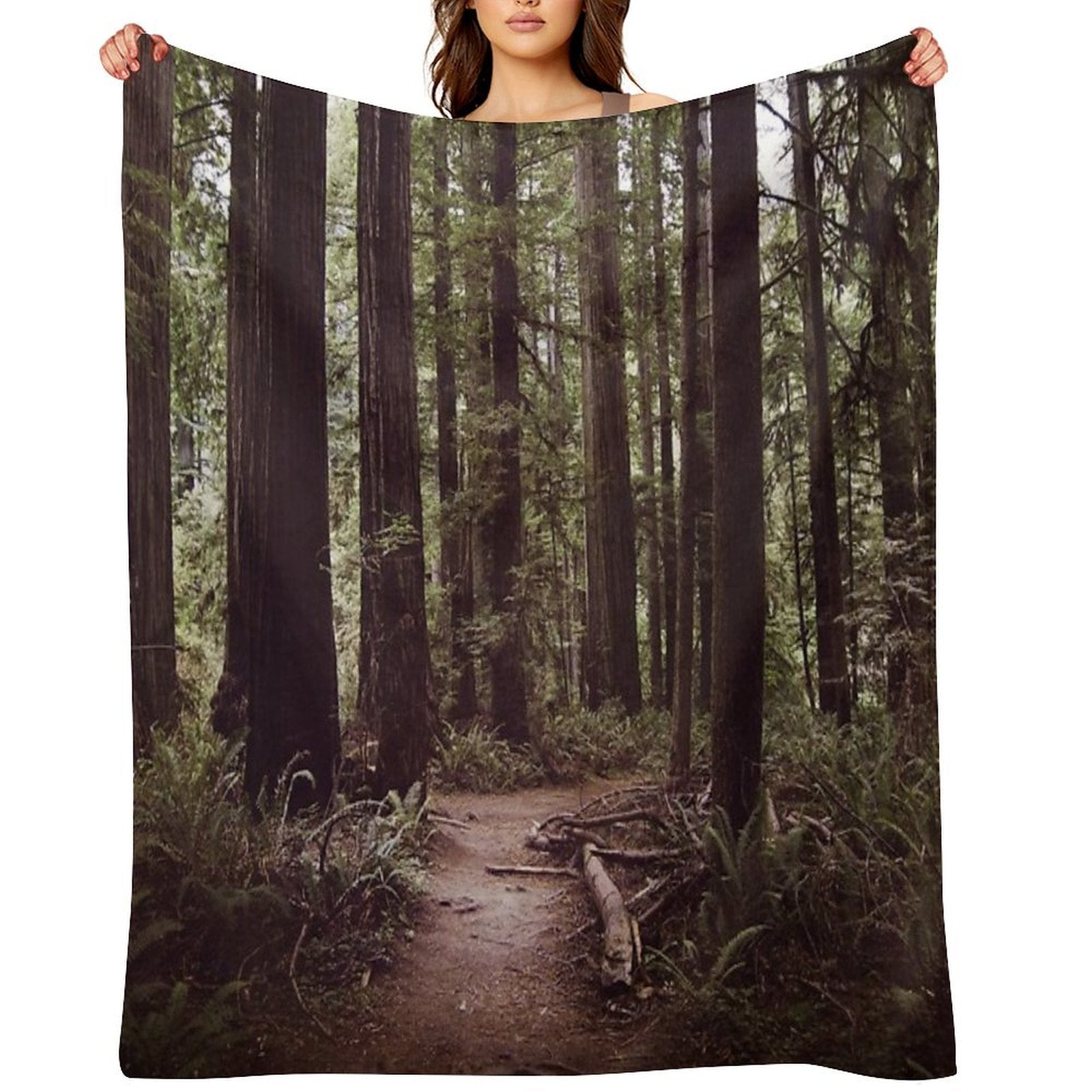 Redwood Forest Easy Care Throw Blanket