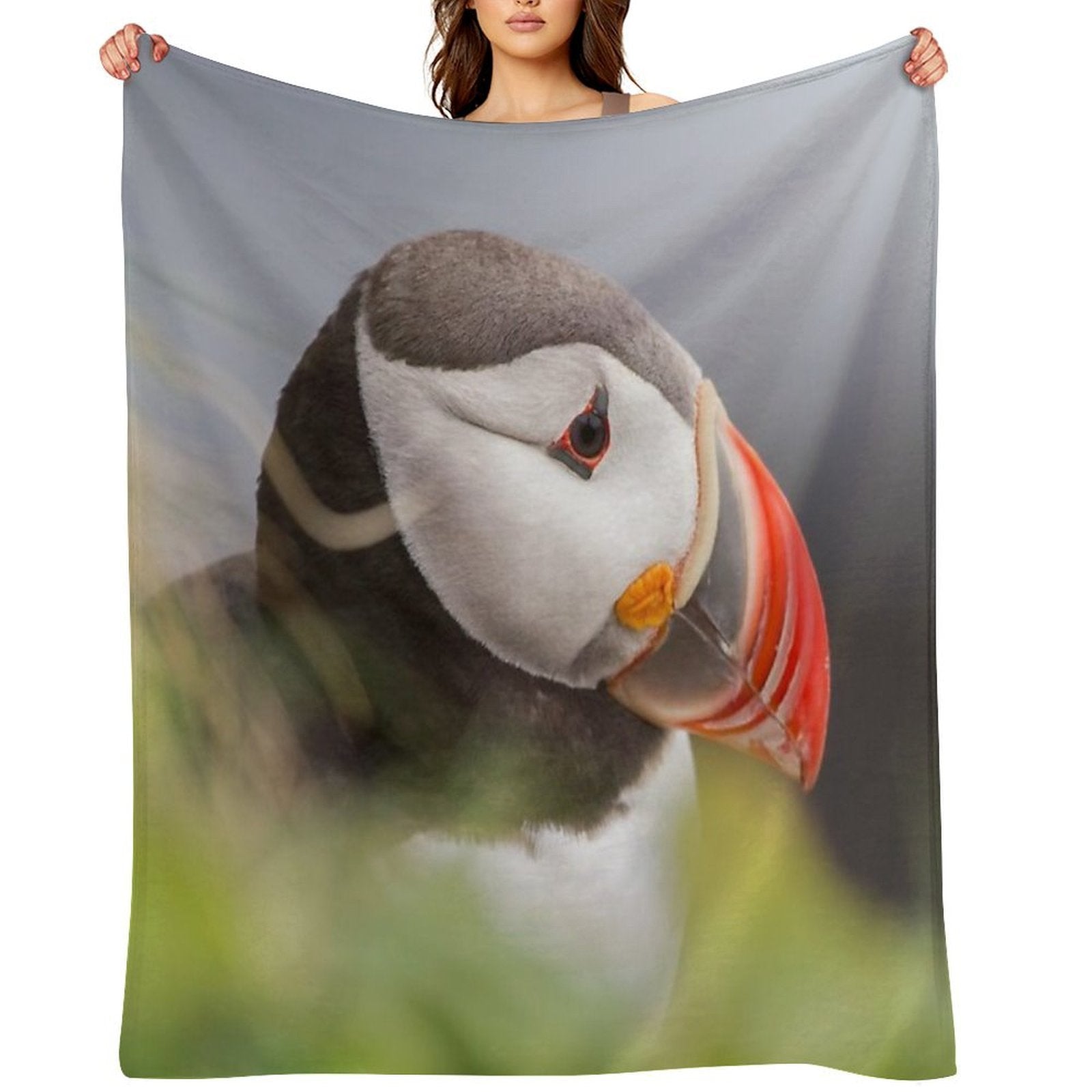 Puffin All-season Throw Blanket