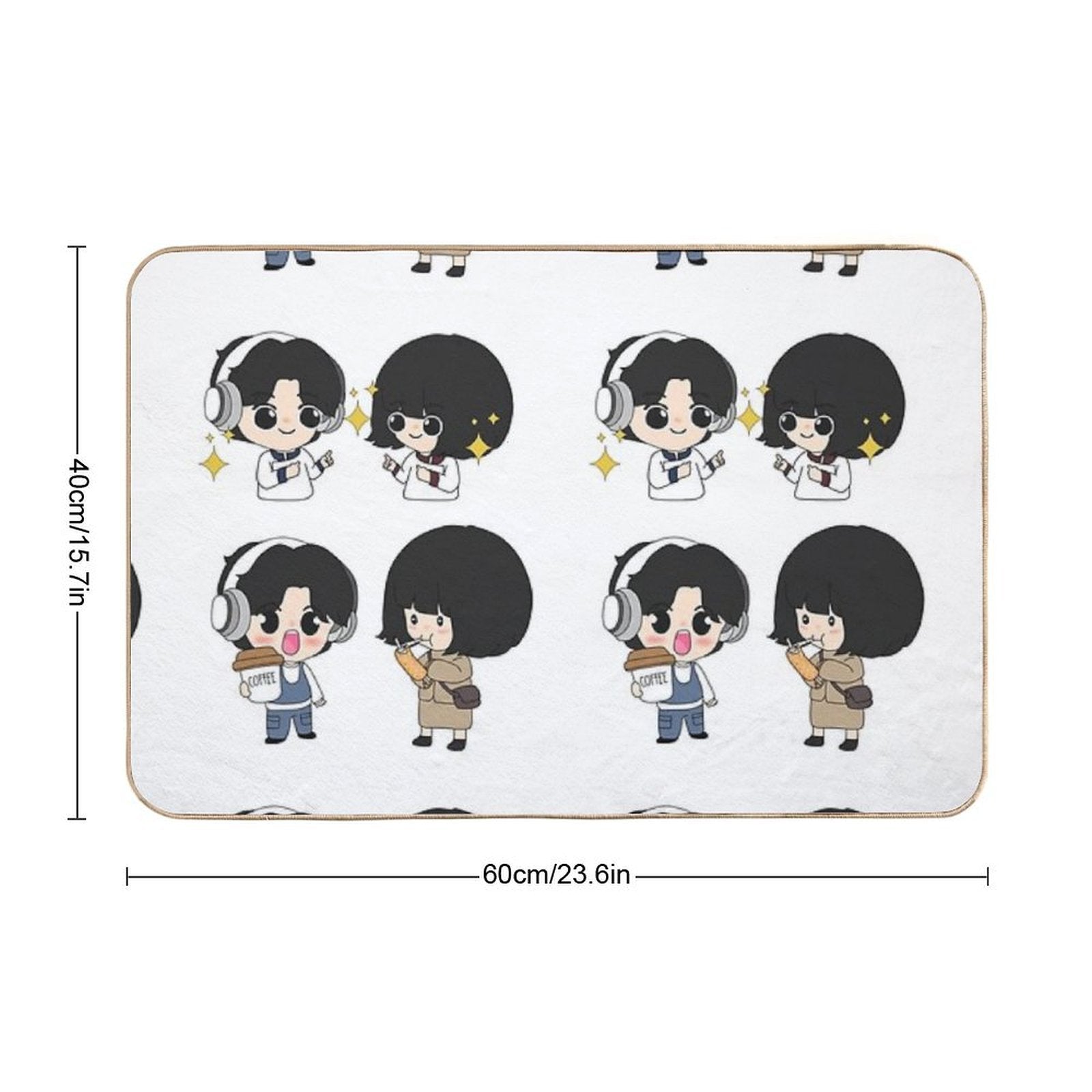 Extraordinary Attorney Woo Chibi Art  Toxin-Free Bath Mat