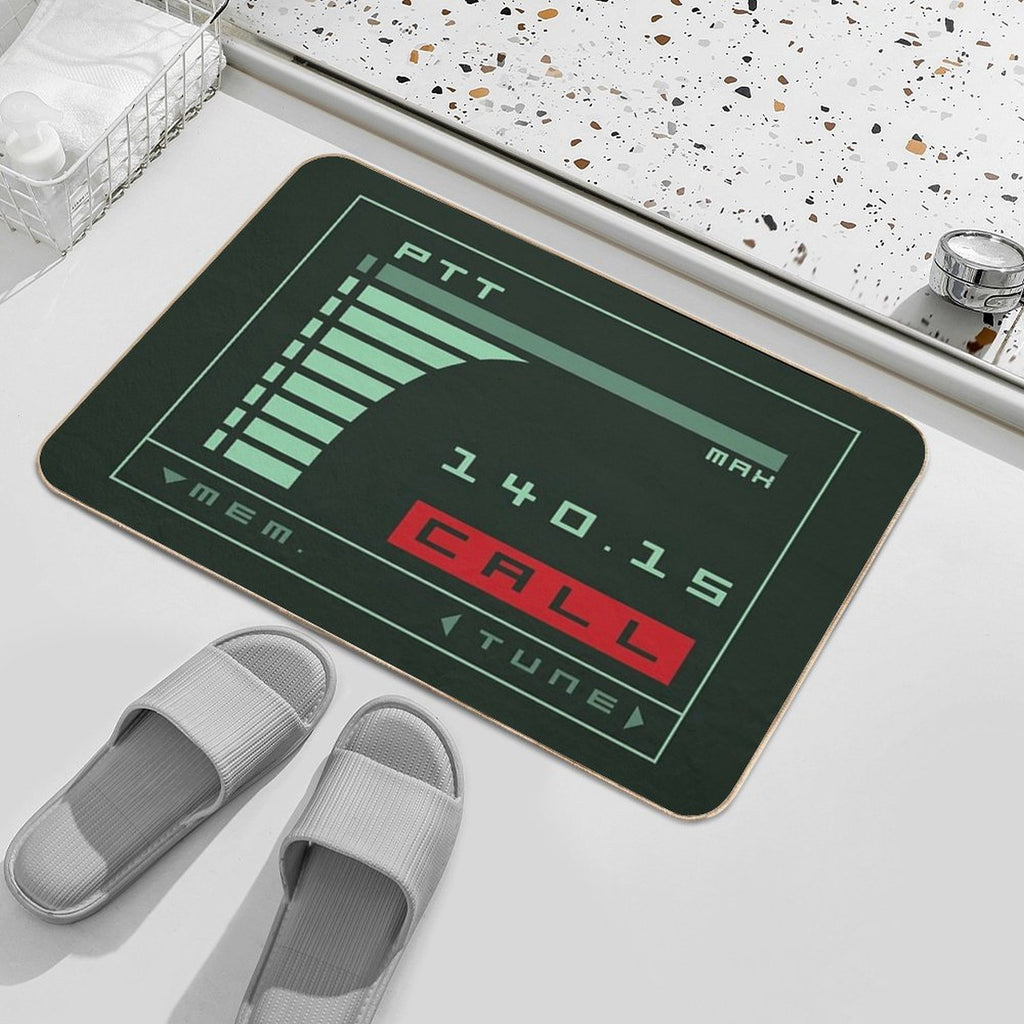 Metal Gear Solid Codec Screen - Inspired by Kojima's MGS  Repositionable Bath Mat