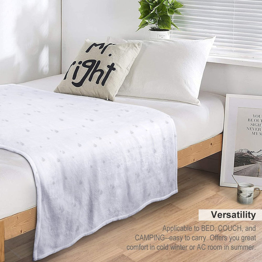 Grey Skies Painterly  Pattern Wrinkle-free Throw Blanket