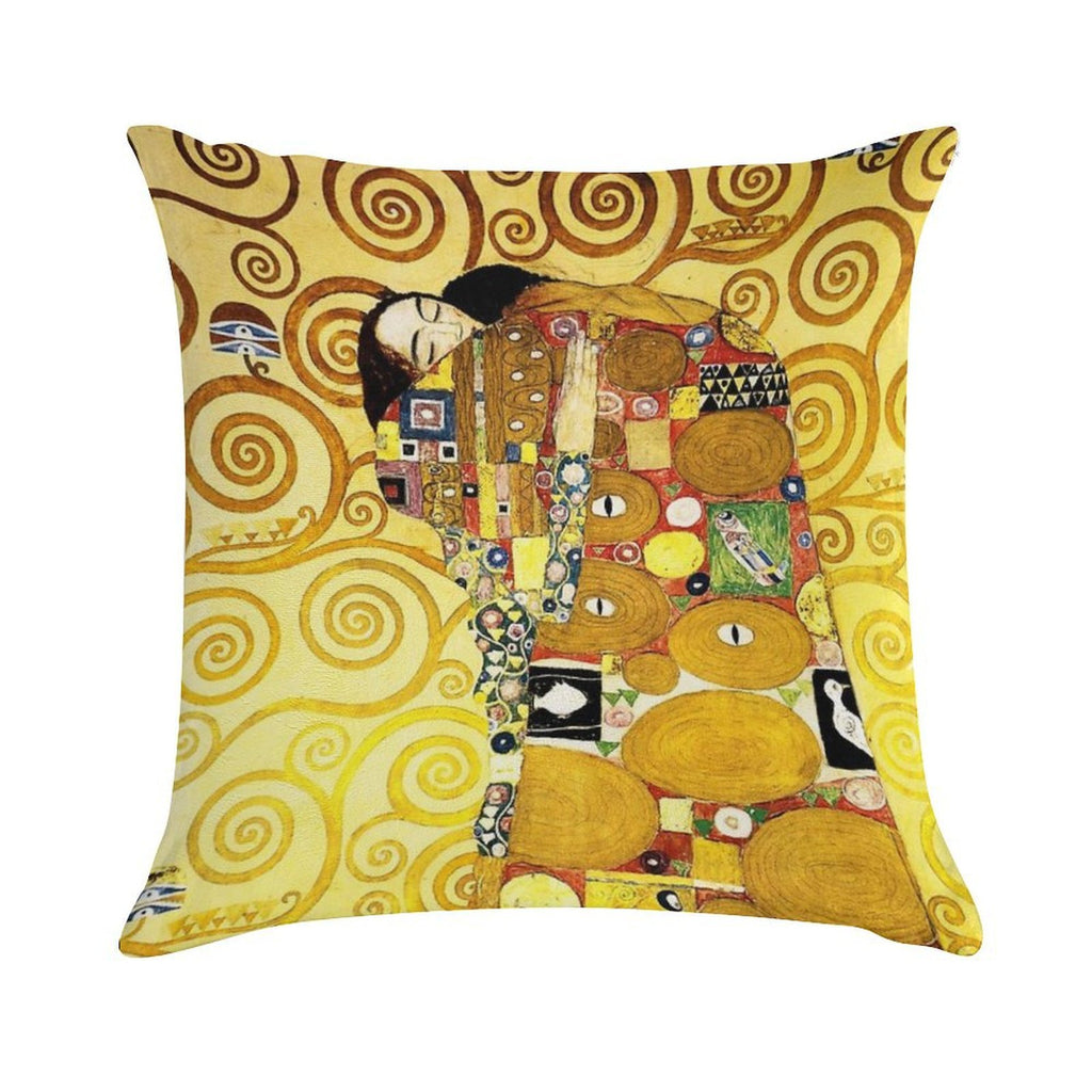 Gustav Klimt The Embrace Soft Ultra-Soft Texture Throw Pillow