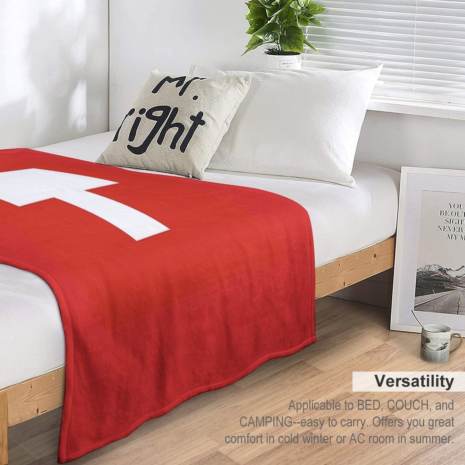 Switzerland National Flag T-Shirt - Swiss Sticker Bedspread Duvet Durable Throw Blanket