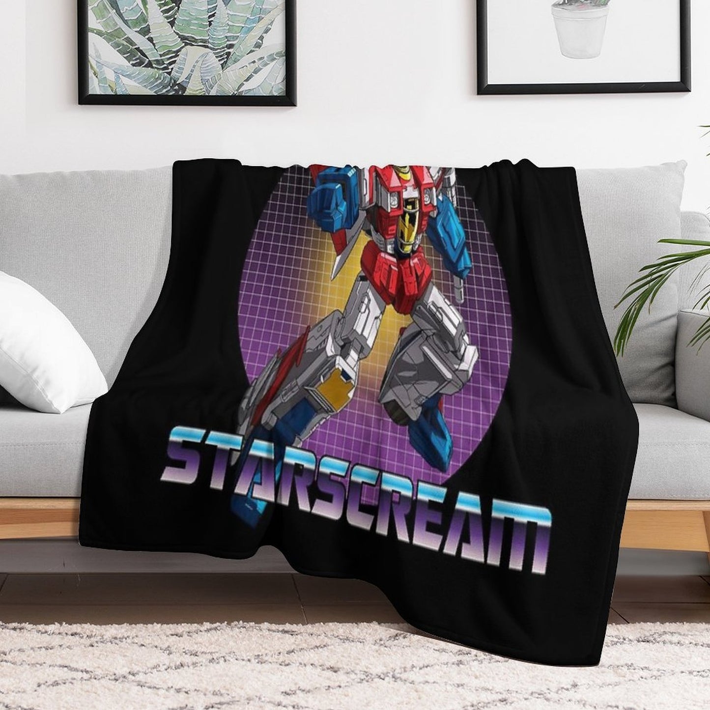 ⭐Starscream Decepticon Transformer G1 V2⭐ Eco-conscious Throw Blanket