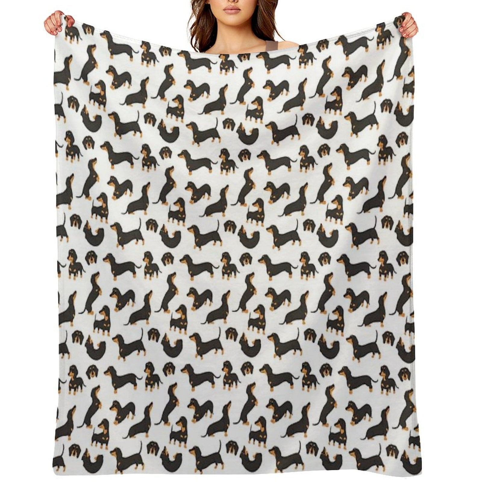Cute Dachshund Dogs Durable Throw Blanket