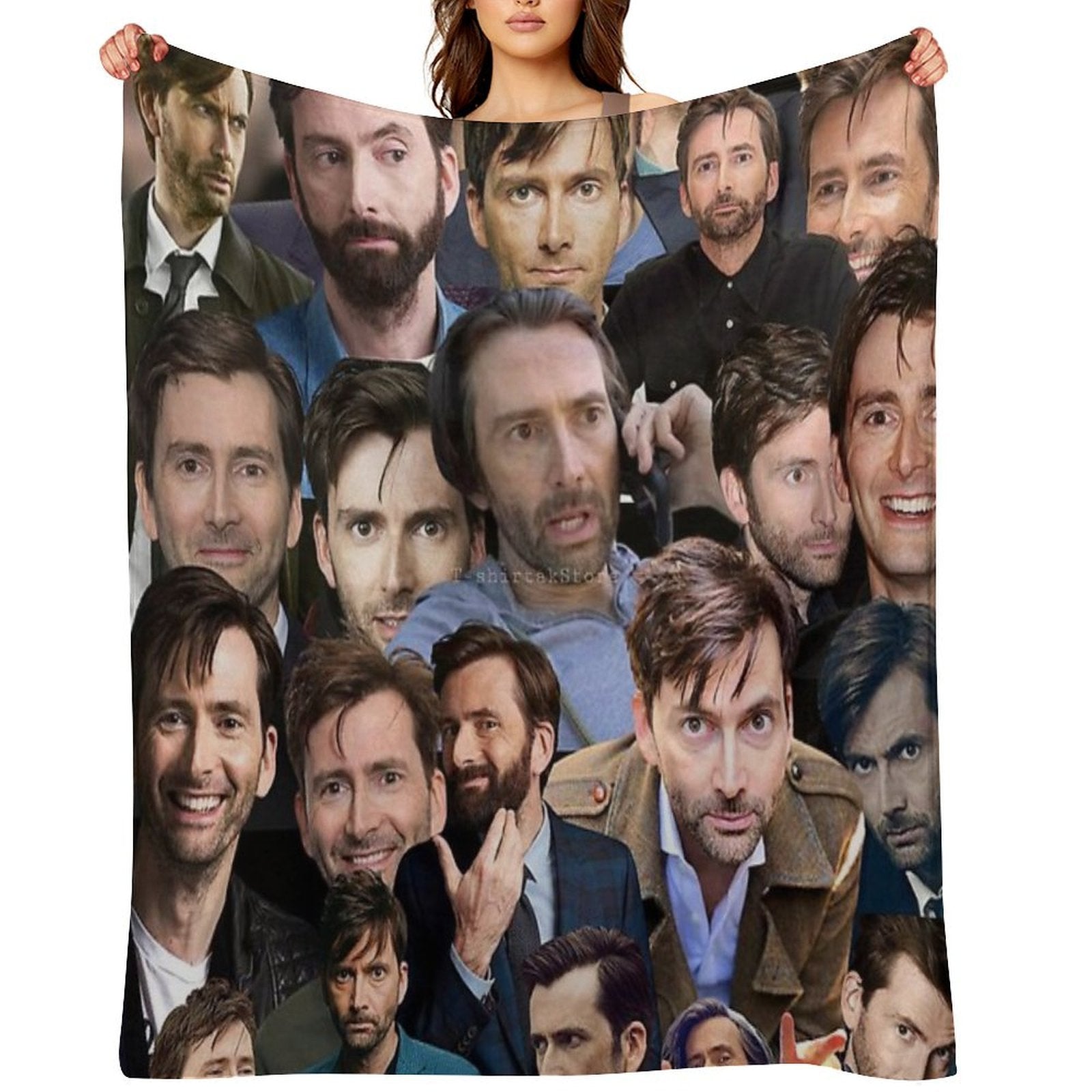 David Tennant Photo Collage Shrink-resistant Throw Blanket