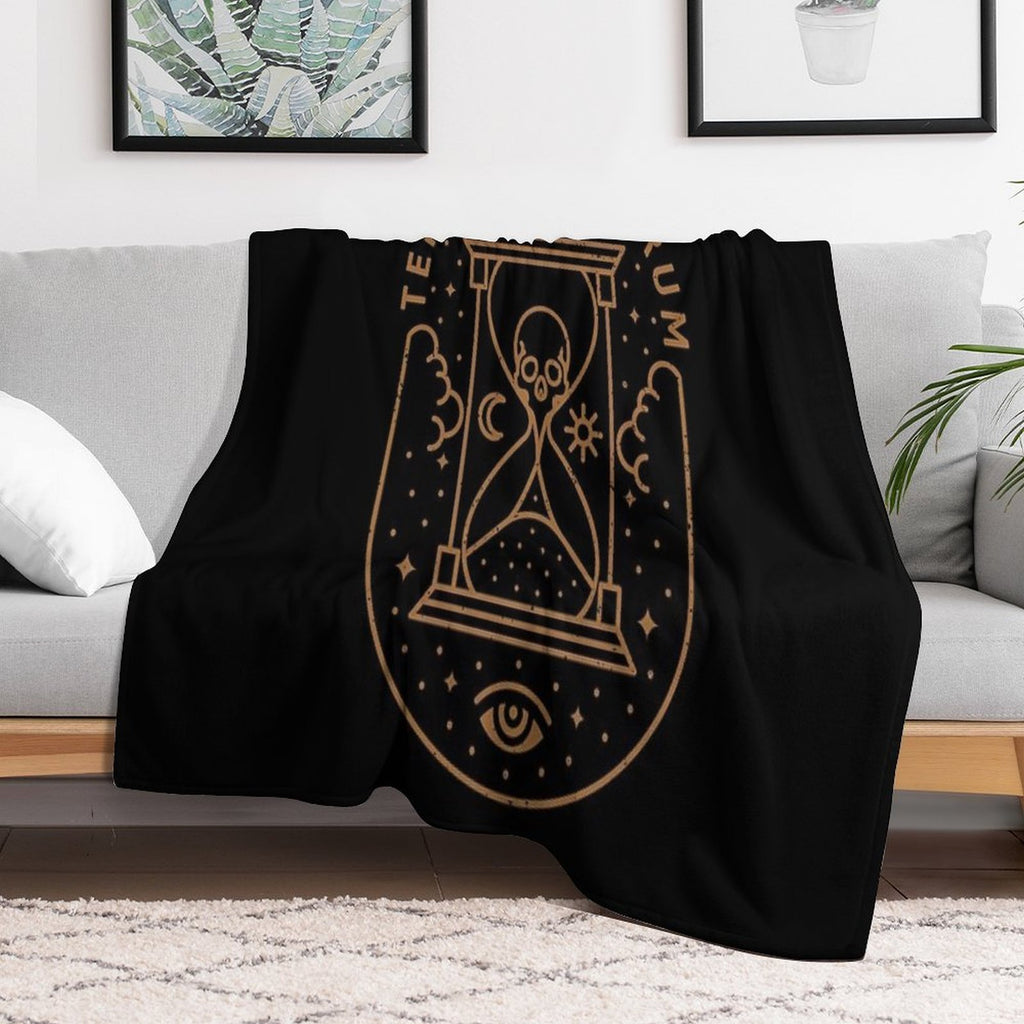 Tempus Edax Rerum Plush Throw Blanket