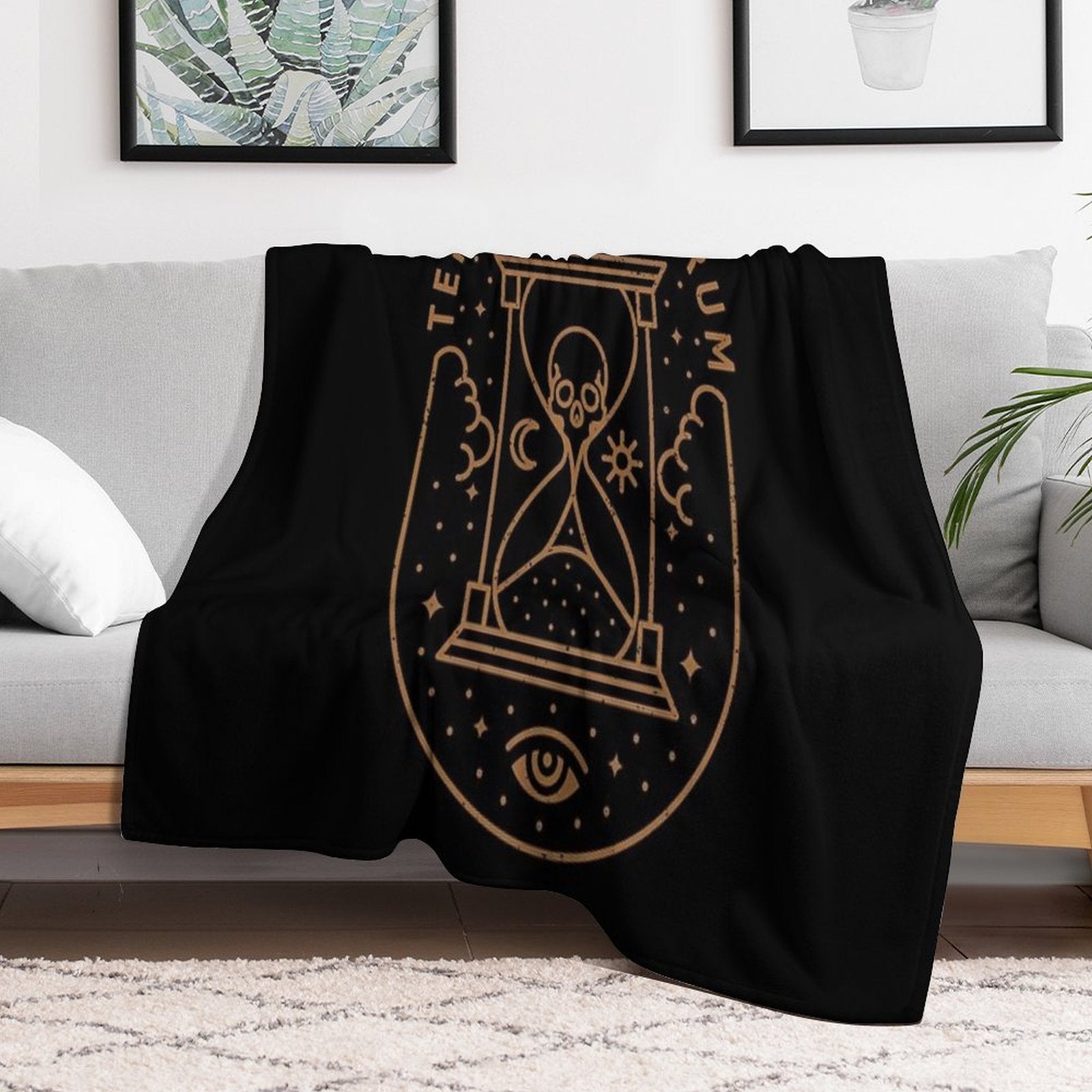 Tempus Edax Rerum Plush Throw Blanket