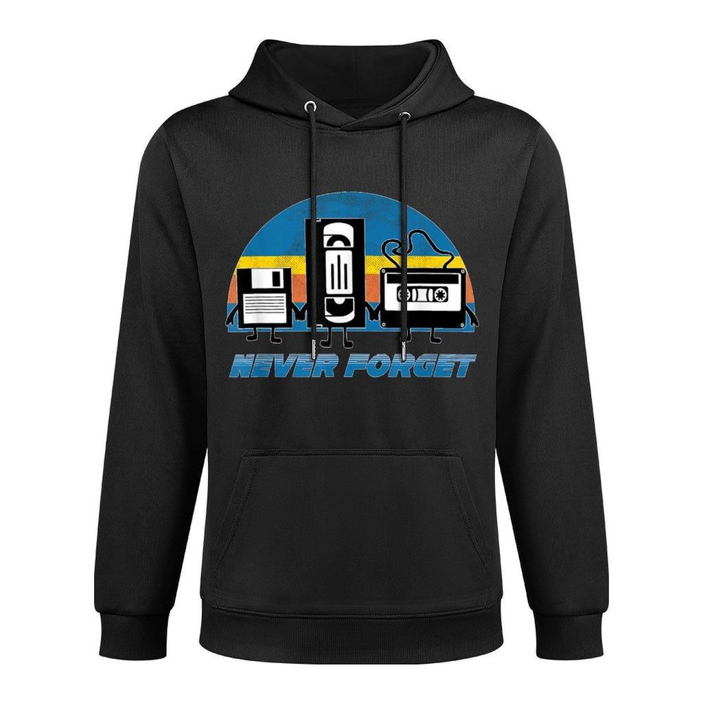Never Forget Funny Retro Vintage VHS Cassette Floppy Disk All-Day Comfort Hoodie