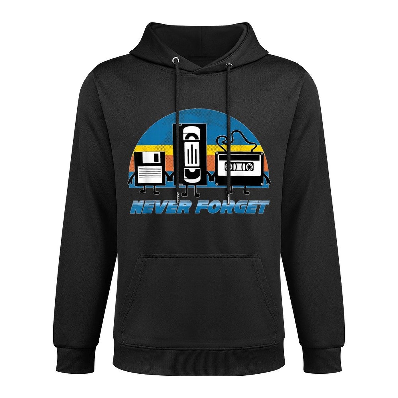 Never Forget Funny Retro Vintage VHS Cassette Floppy Disk All-Day Comfort Hoodie