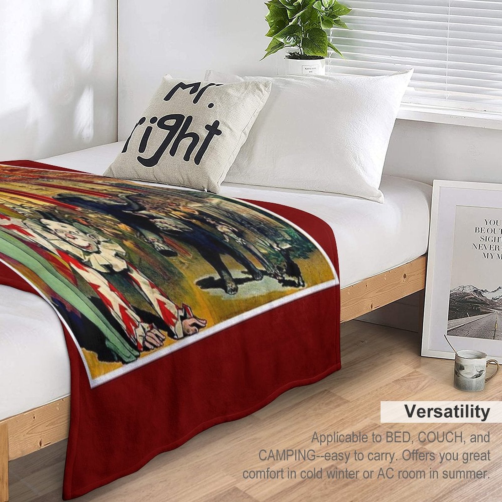 CIRCUS  Vintage 1890 Circus Advertising Print Velvety-soft Throw Blanket