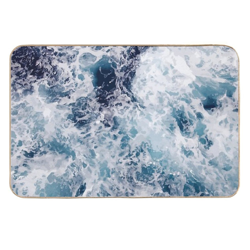 Ocean Beach Bathmat for Shower  Stain-Proof Bath Mat