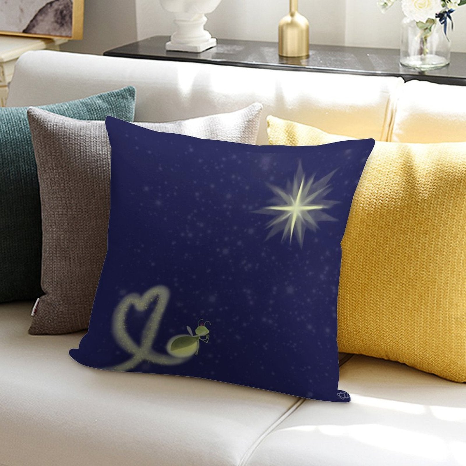 Ray And Evangeline Soft Fade-Resistant Throw Pillow