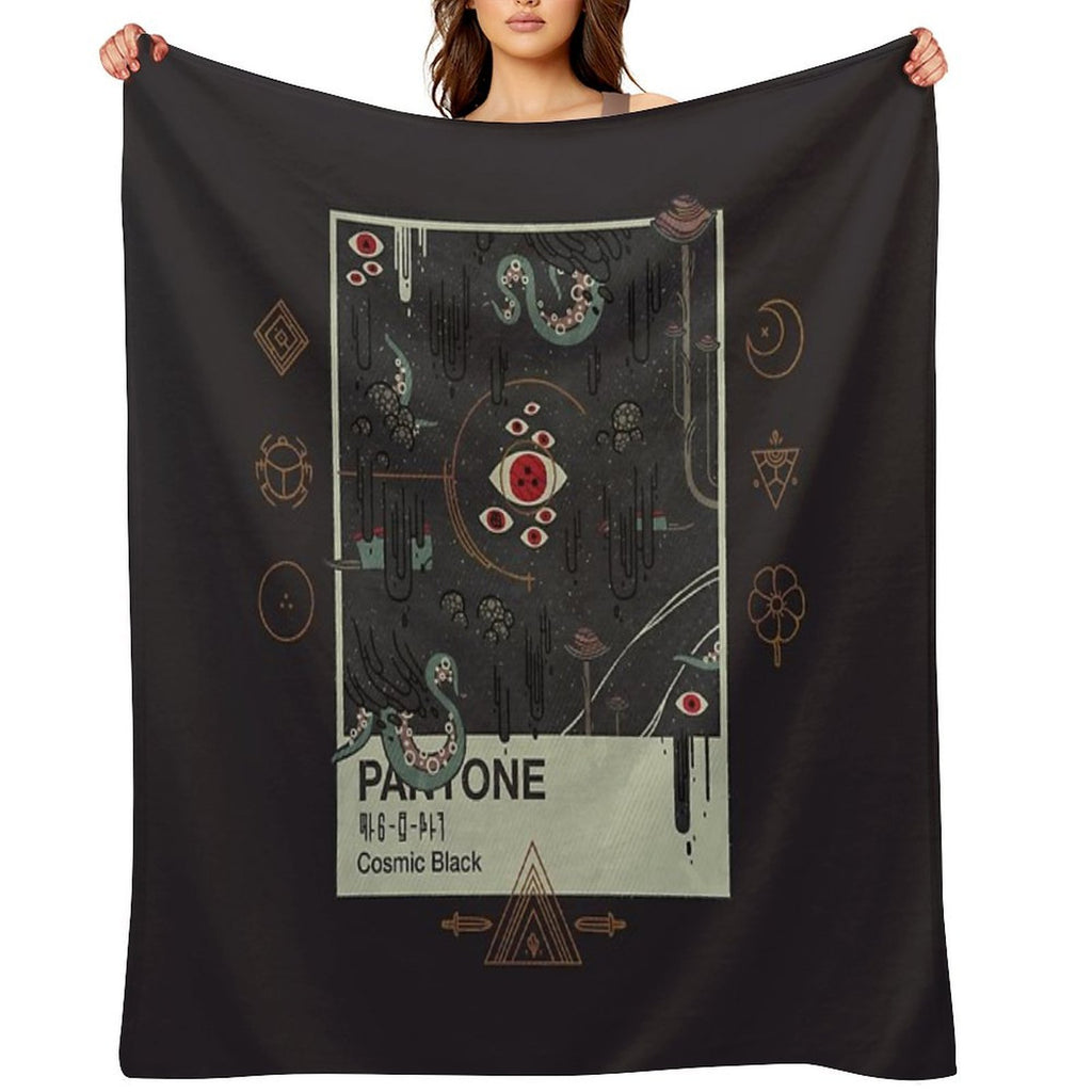 Cosmic Black Sustainable Throw Blanket