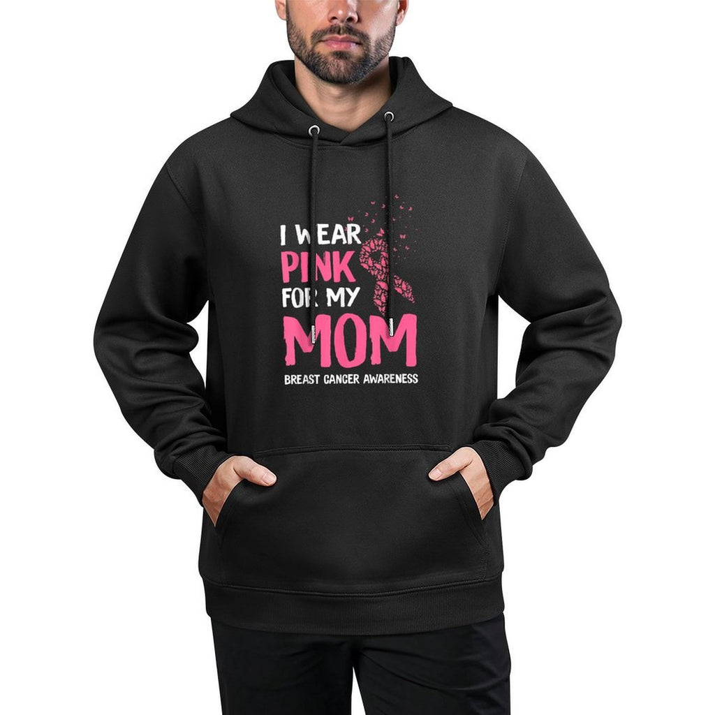 I Wear Pink For My Mom Breast Cancer Awareness Son Support Shape Retention Hoodie