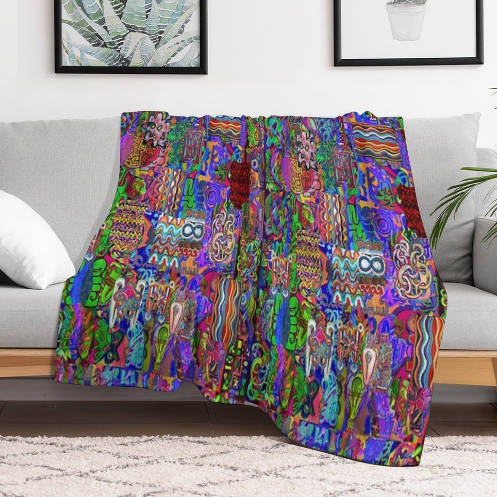 Pop Abstract Velvety-soft Throw Blanket