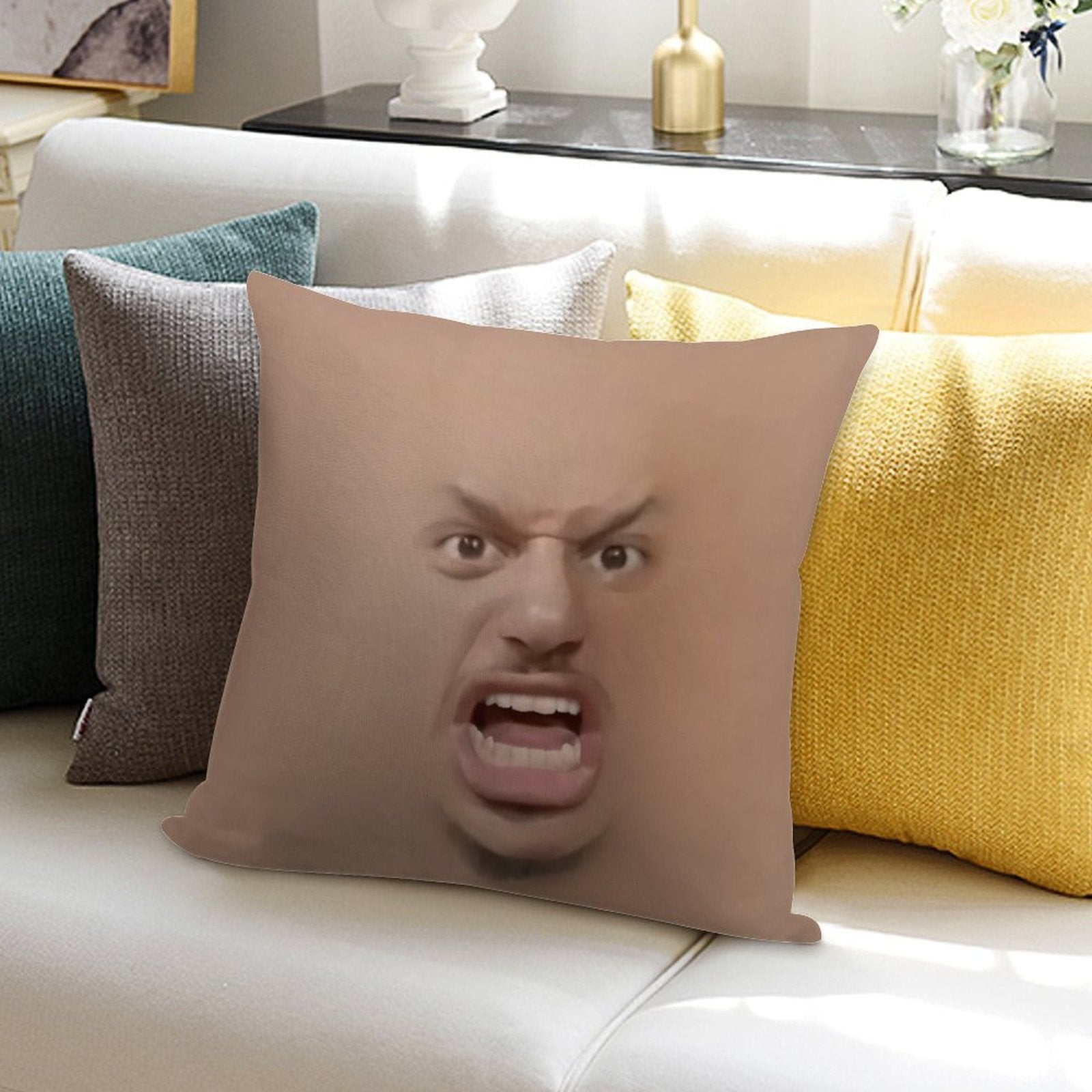 Eric Andre Yelling Soft Decorative Cover Throw Pillow