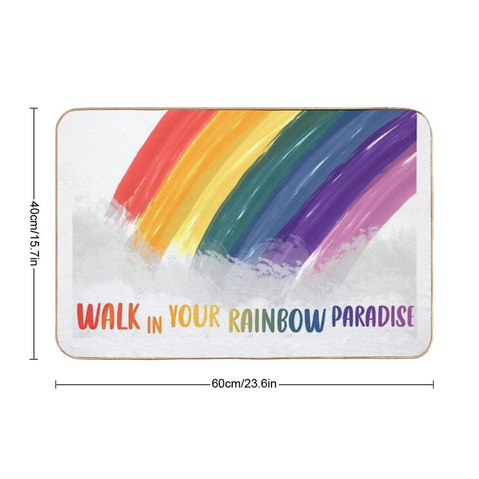 Rainbow Paradise Durable Bath Mat