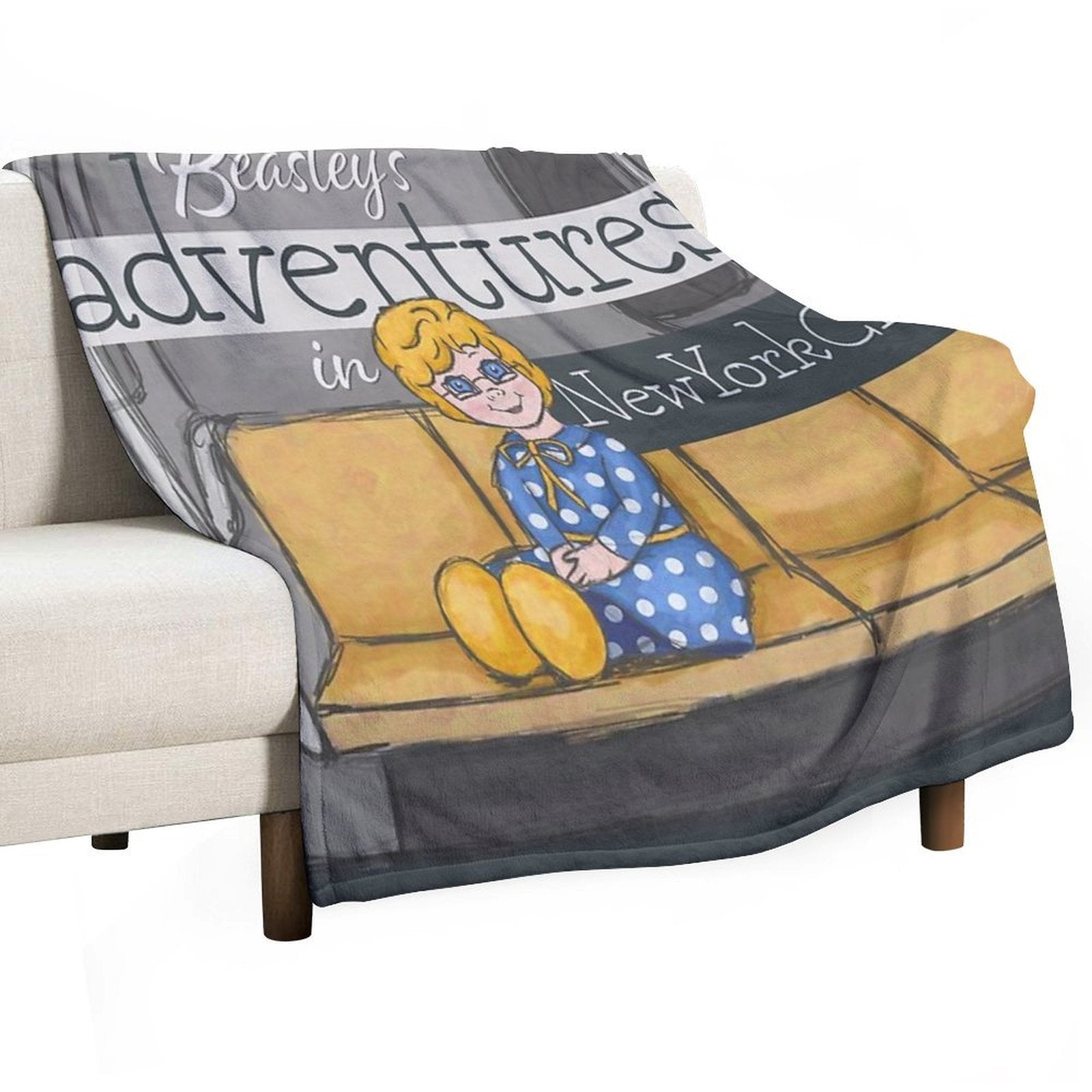 Mrs. Beasley's Adventures Velvety-soft Throw Blanket