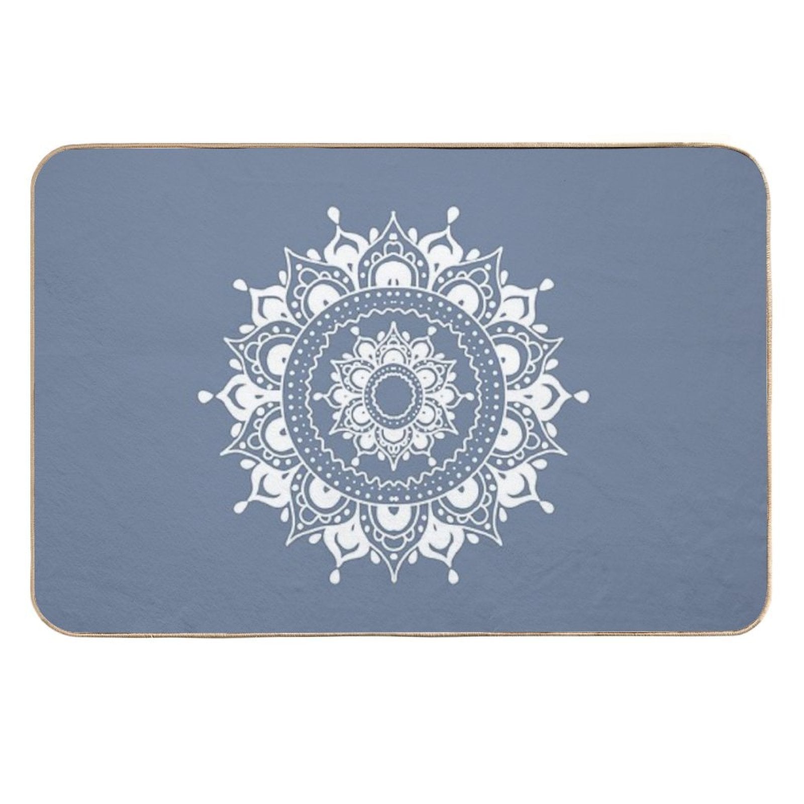 Classic Black And White Mandala Art  Absorbent Bath Mat