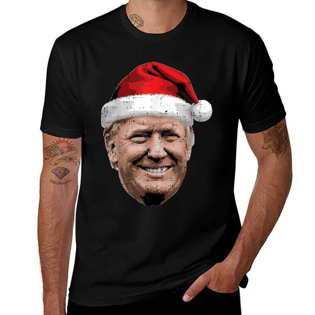 Christmas Trump Face Santa Funny Xmas Meme Men Women Kids  Vintage-inspired T-Shirt