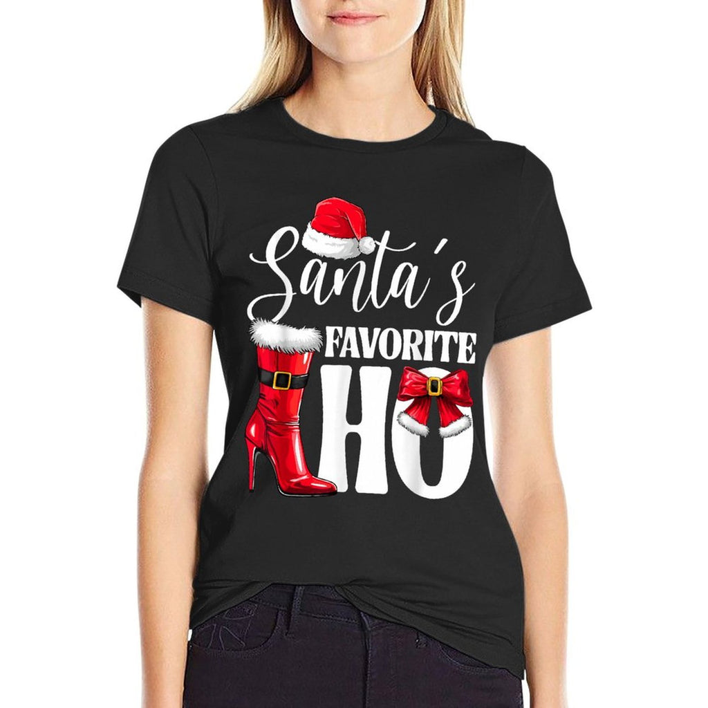 Santas Favorite HO Christmas Lights Merry Christmas Pajamas  Soft T-Shirt