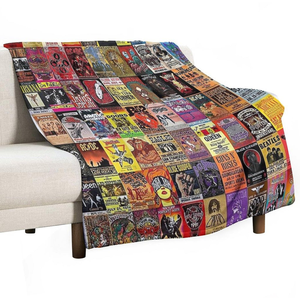 Rock Collage Quick-dry Throw Blanket