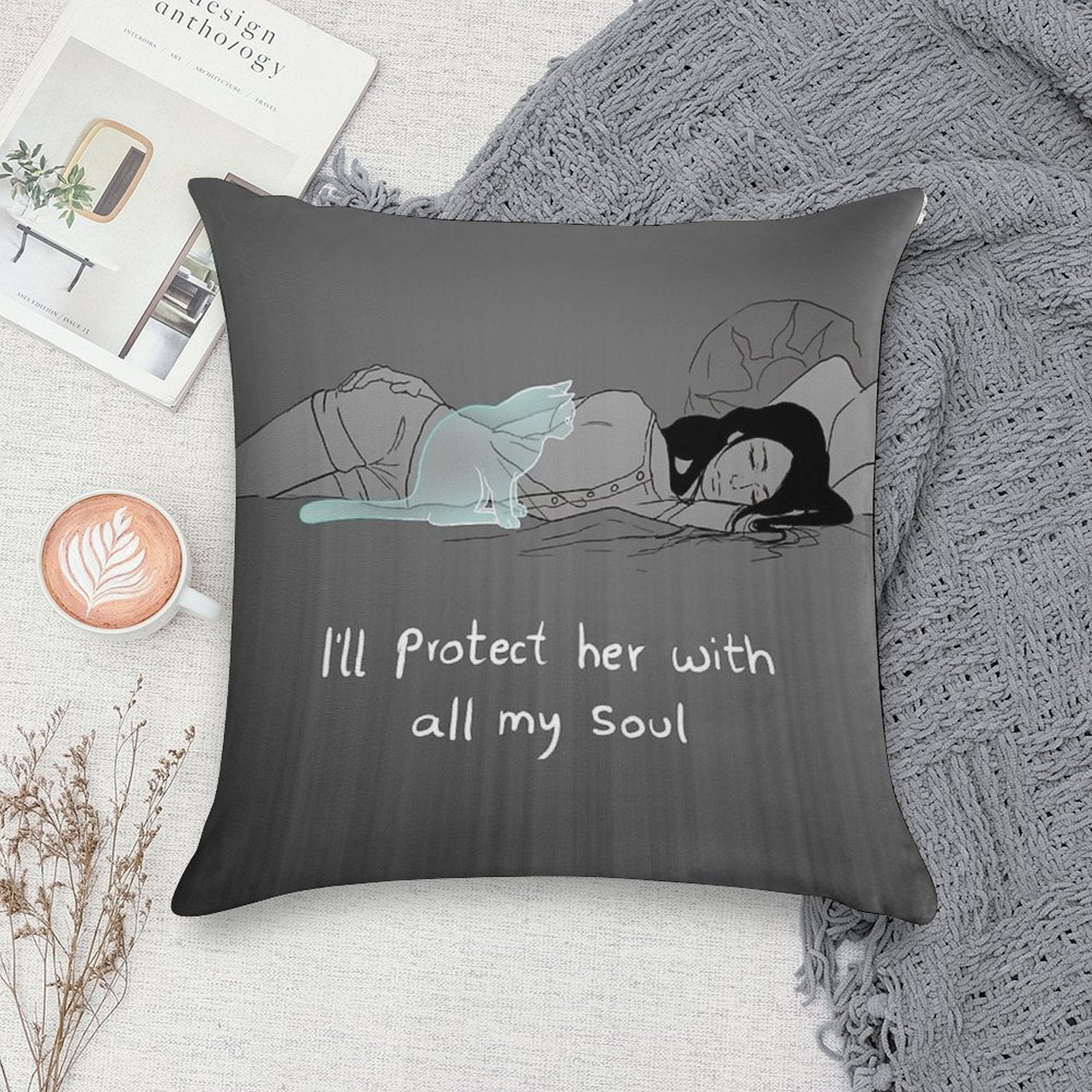 Guardian Soul Soft Home Decor Throw Pillow