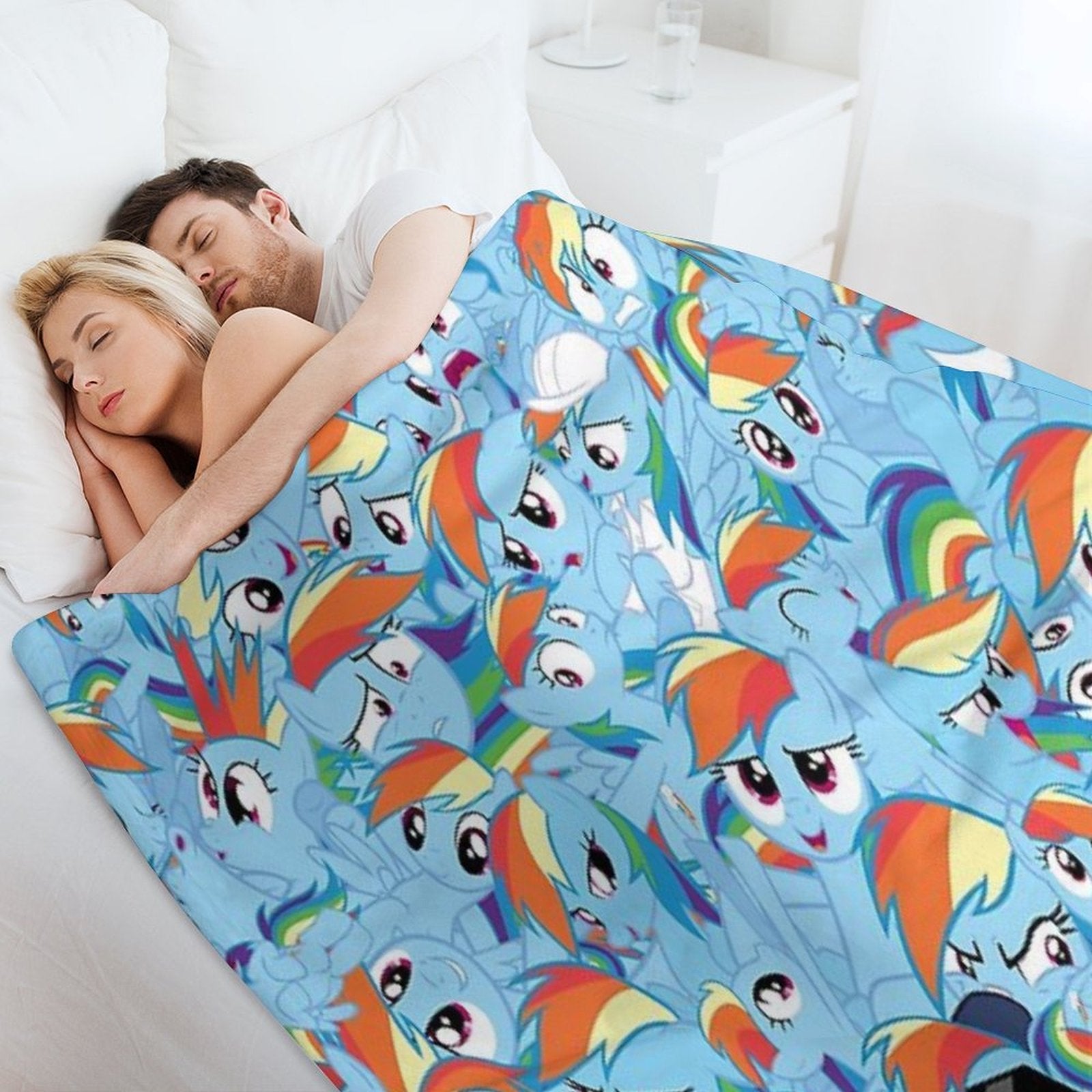 Rainbow Dash Mess Eco-conscious Throw Blanket